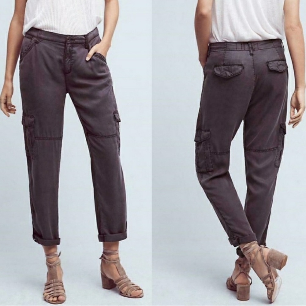 Anthropologie Hei Hei Cargo Pants Size 26 Grey 100% Lyocell